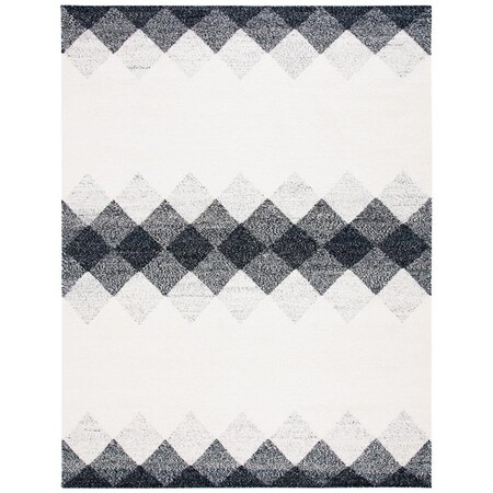 Safavieh 5 x 8 ft. Kilim Flat Weave Rectangle Area Rug Black & Ivory KLM153A-5
